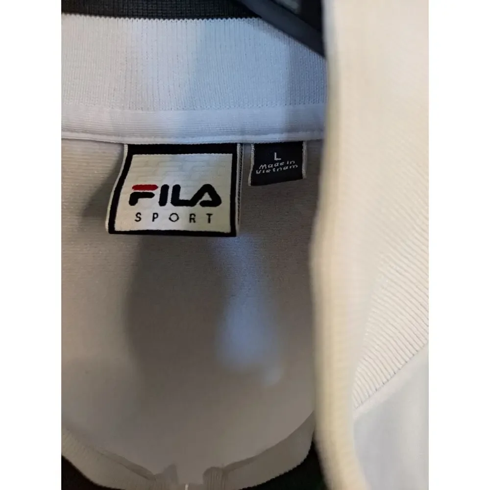Fila Sport Green and‎ White Italia Track Jacket Size Large